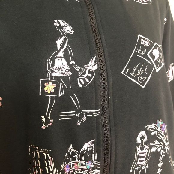 ELCC zipper jacket plus size 1X black pink - Picture 5 of 13